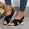 Womens Lightweight Knit Wedge Sandals 1