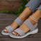 Womens Lightweight Knit Wedge Sandals 3