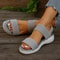 Womens Lightweight Knit Wedge Sandals 4