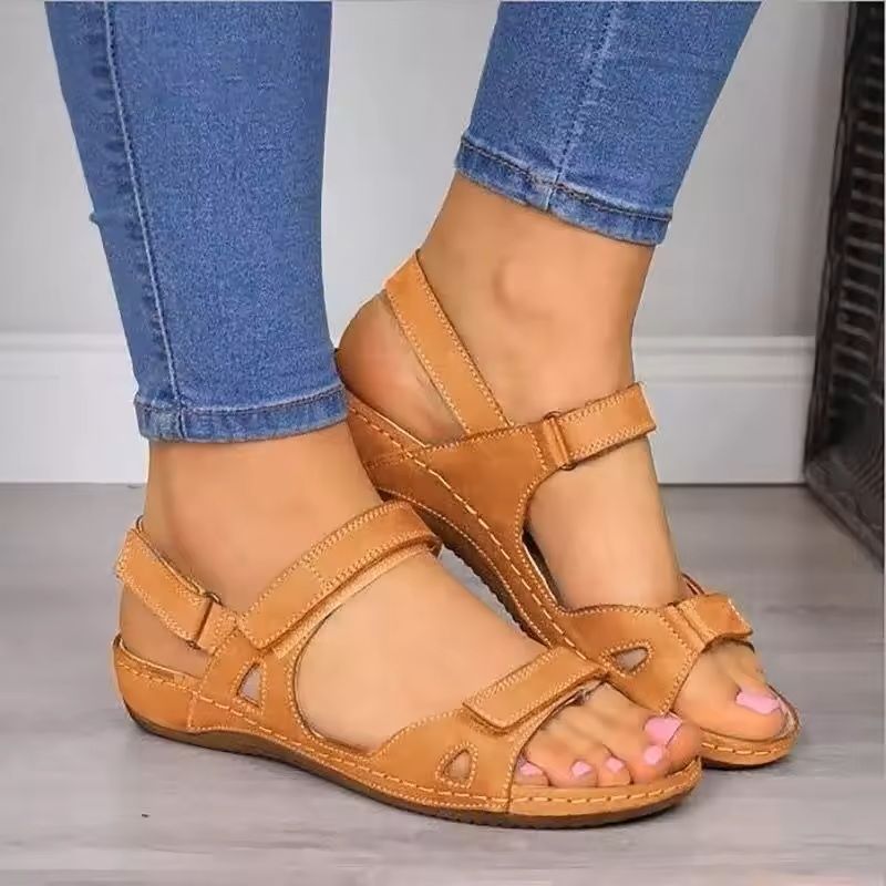 Womens Orthopedic Ankle Strap Wedge Sandals 3
