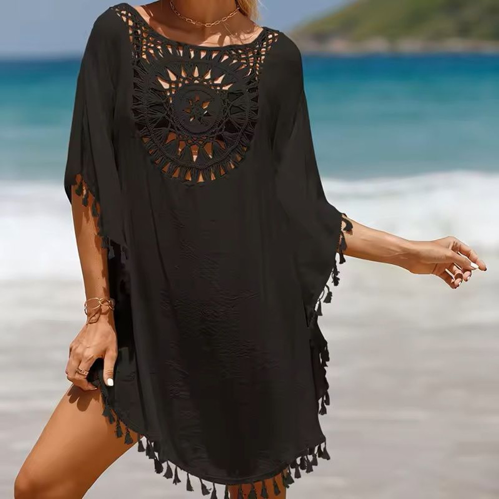 Crochet Bikini Swimsuit Cover Up Dress For Women 1