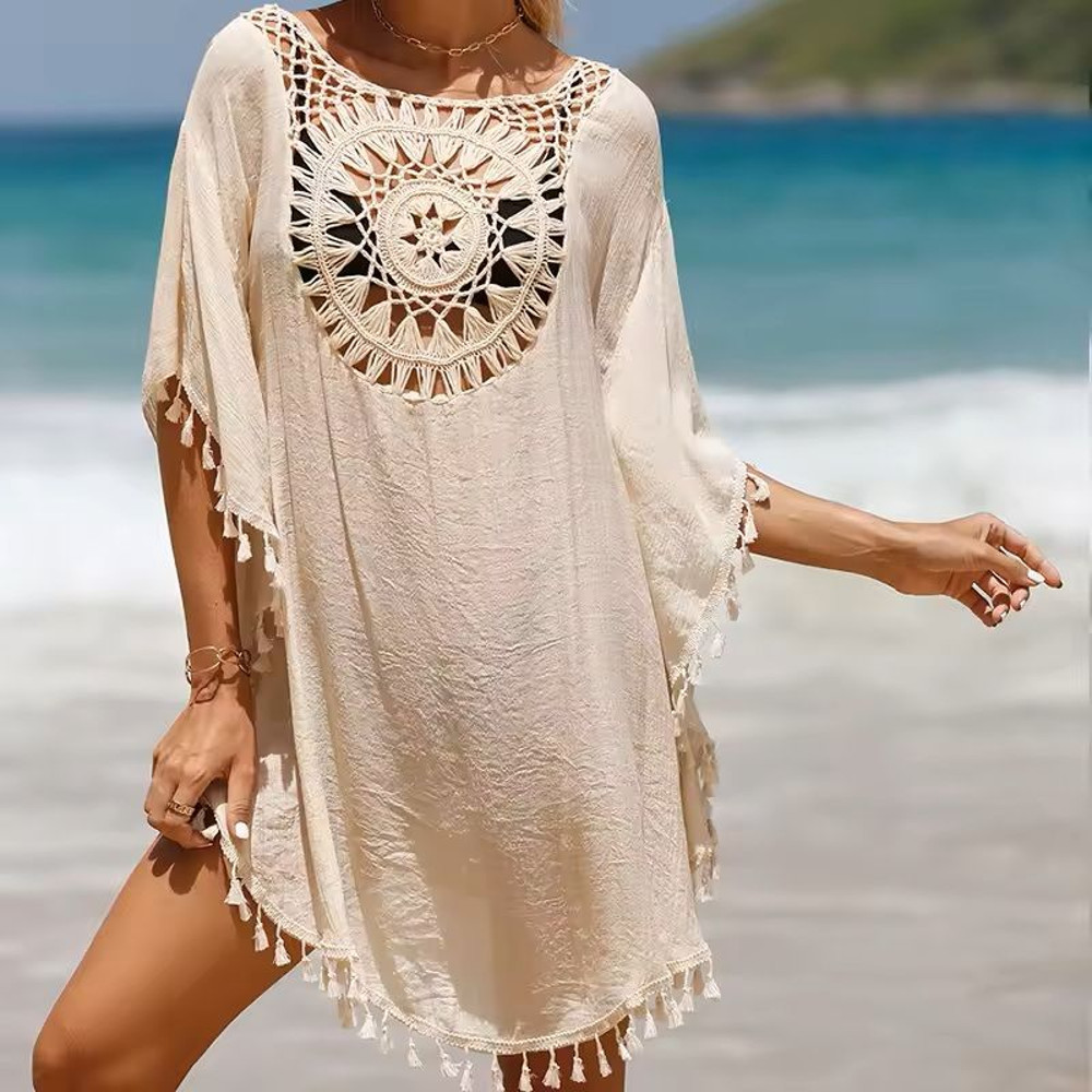 Crochet Bikini Swimsuit Cover Up Dress For Women 10