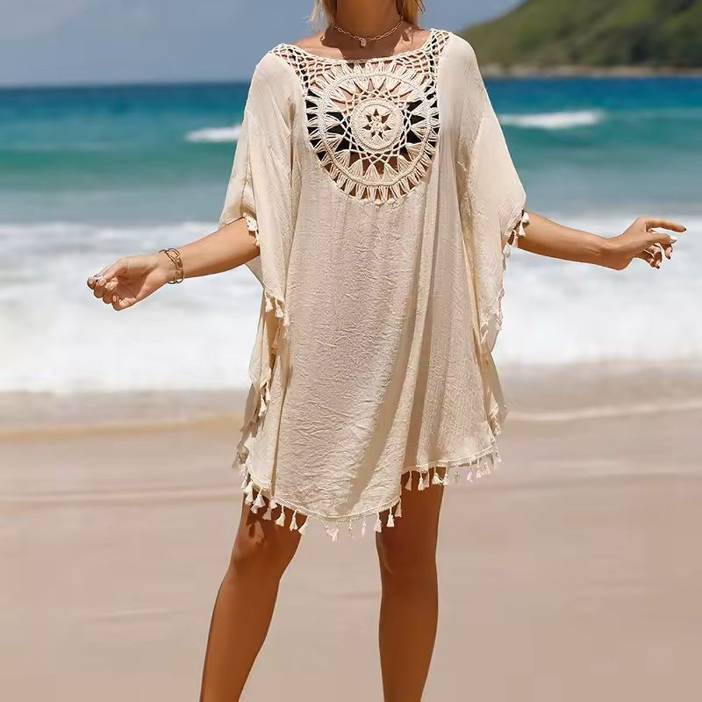 Crochet Bikini Swimsuit Cover Up Dress For Women 0