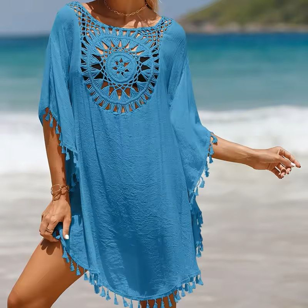 Crochet Bikini Swimsuit Cover Up Dress For Women 3