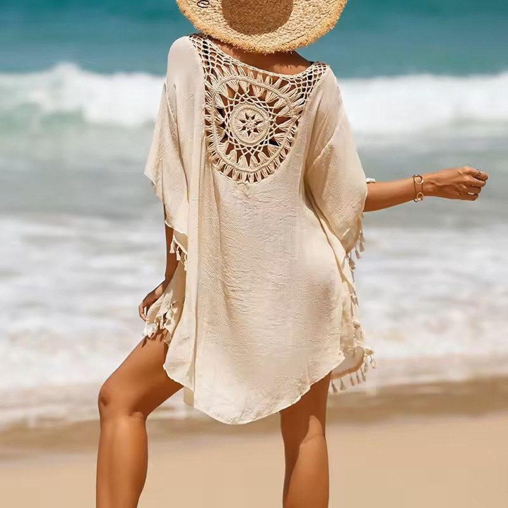 Crochet Bikini Swimsuit Cover Up Dress For Women 4
