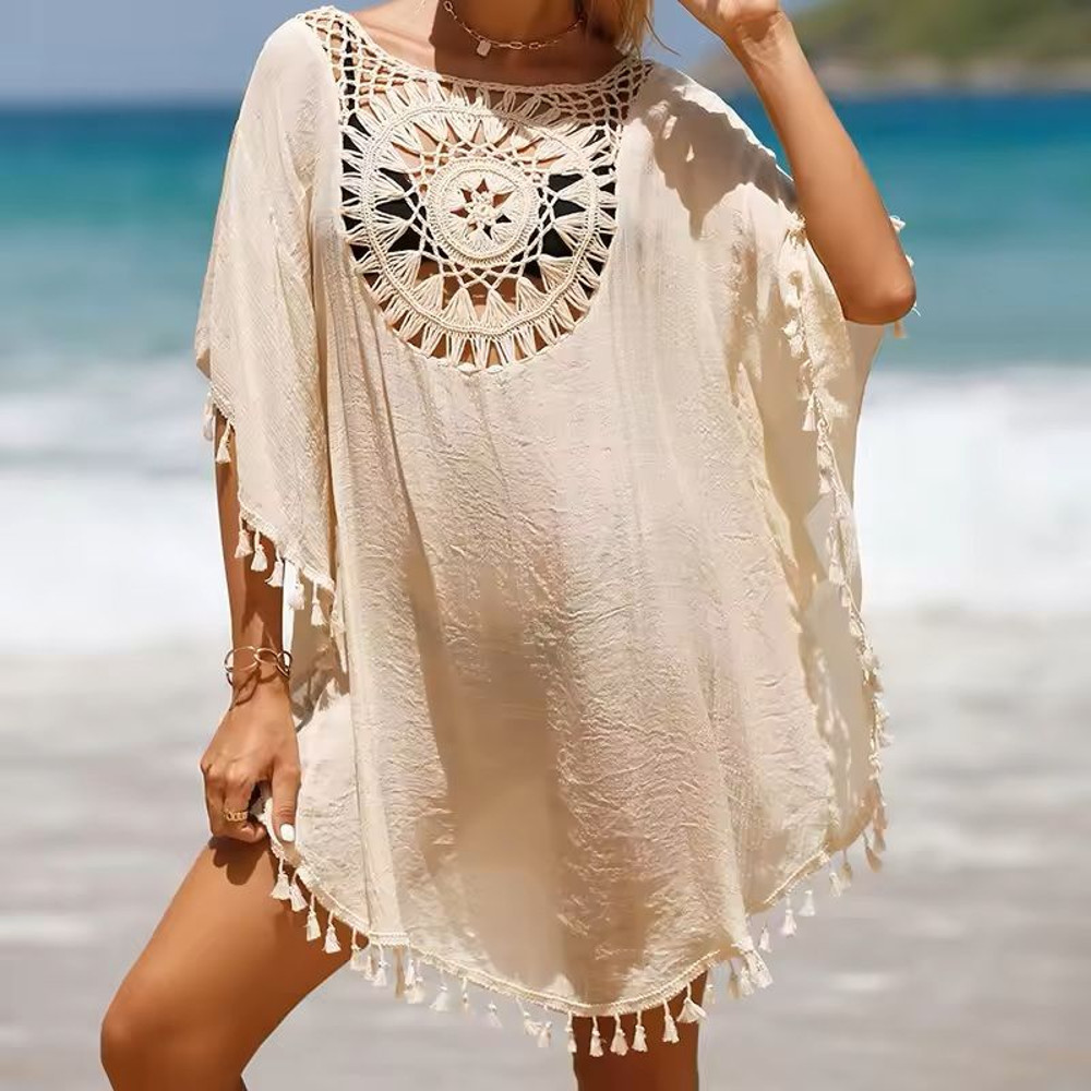 Crochet Bikini Swimsuit Cover Up Dress For Women 6