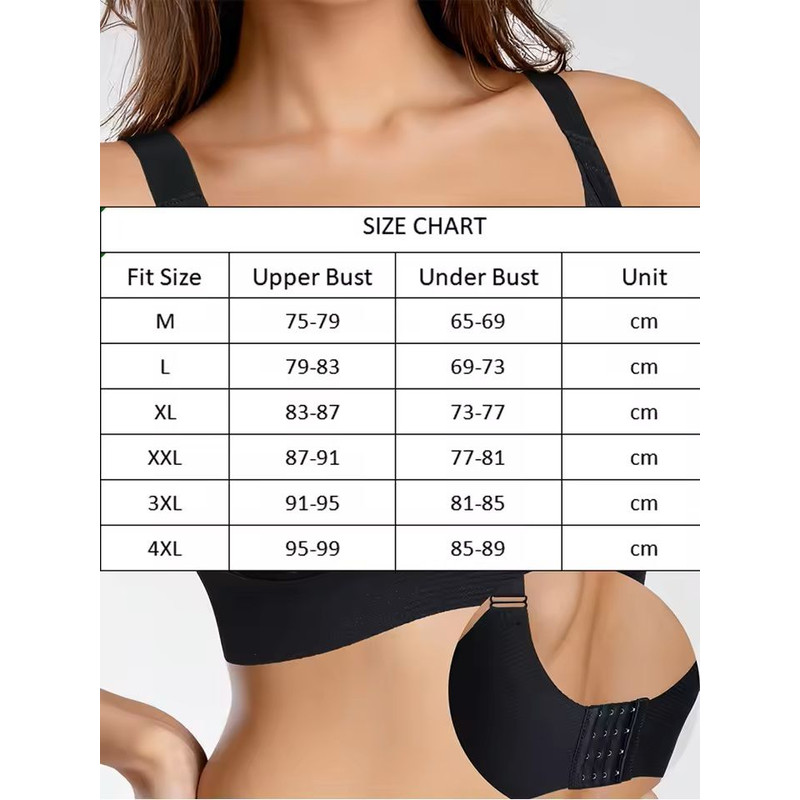 Seamless Wireless Push Up Bra With Removable Pads And Adjustable Band 6
