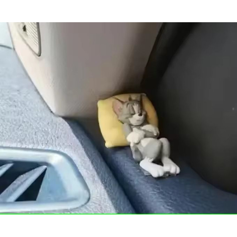 Cartoon Cat And Mouse Figurine Set Cute Desk Decor For Car Home Shelf 8