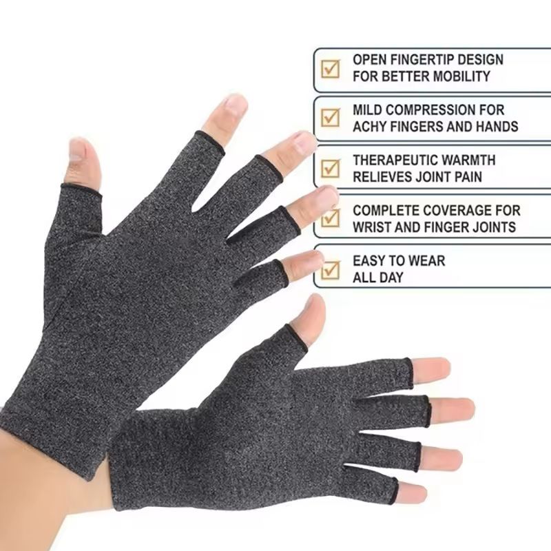 Fingerless Compression Gloves For Hand Pain Relief And Joint Support 4