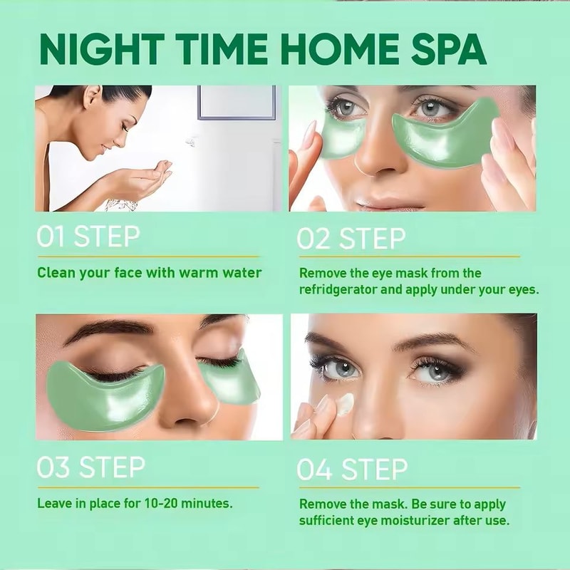 60pcs Seaweed Hyaluronic Acid Eye Mask For Dark Circles And Puffiness 2