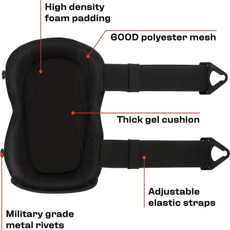 HeavyDuty Knee Pads With Adjustable Straps For Construction And Gardening 5