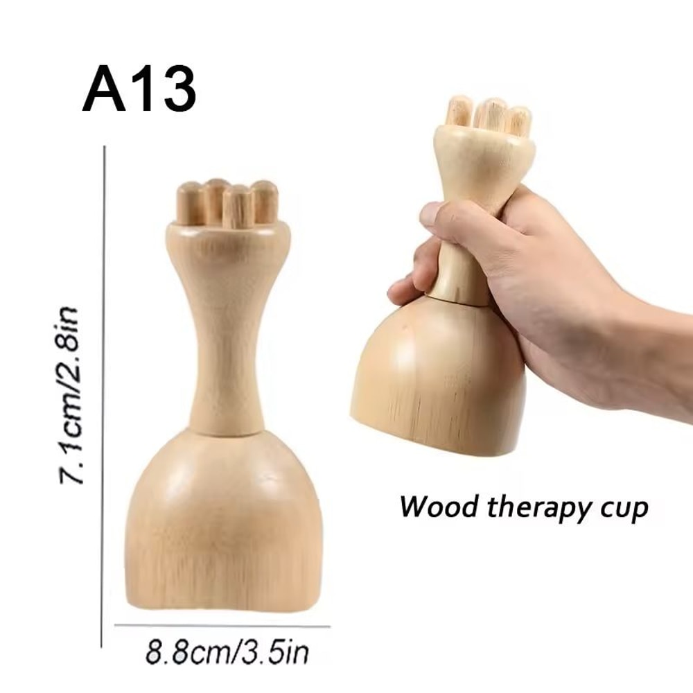 Wooden Lymphatic Drainage Massage Tools For Body Sculpting And Cellulite Relief 2