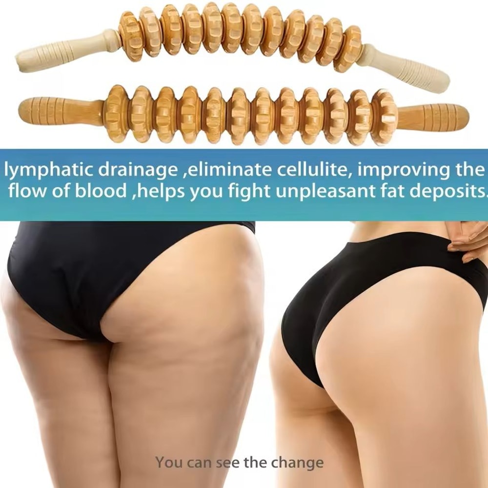 Wooden Lymphatic Drainage Massage Tools For Body Sculpting And Cellulite Relief 12