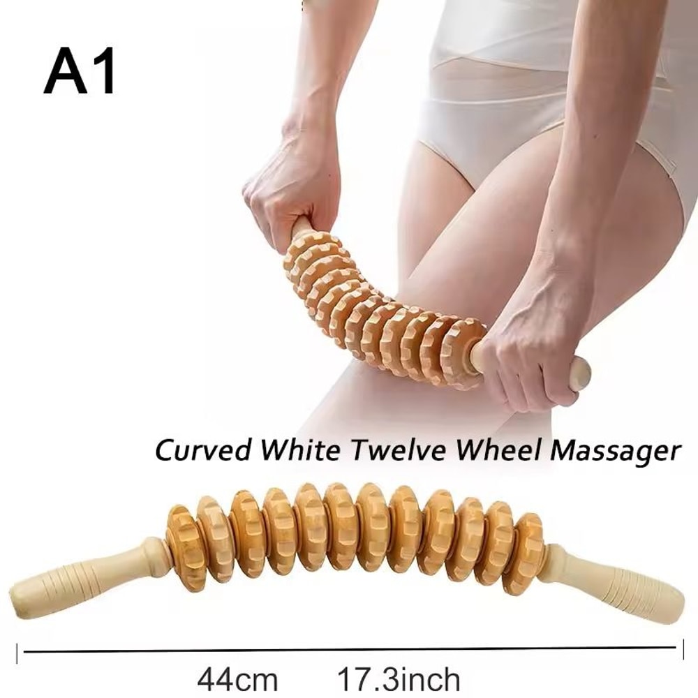 Wooden Lymphatic Drainage Massage Tools For Body Sculpting And Cellulite Relief 17