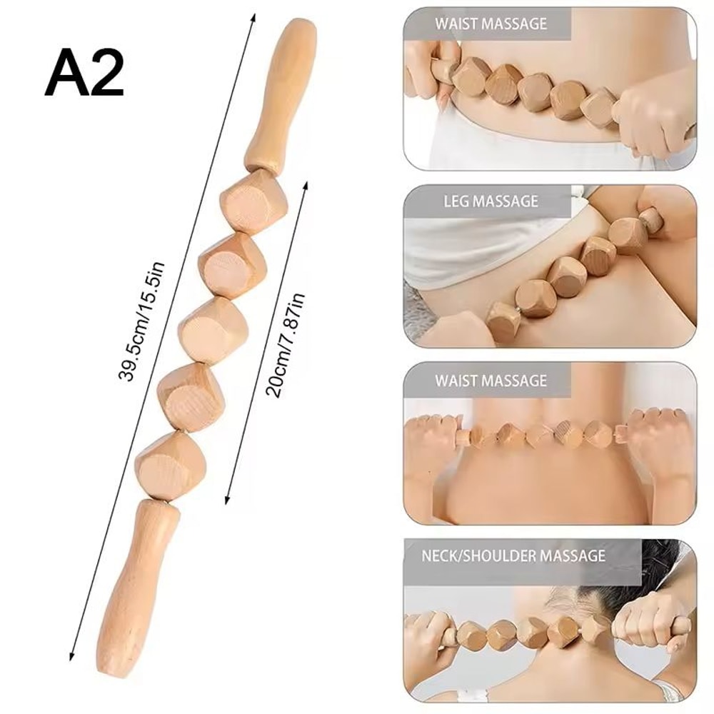 Wooden Lymphatic Drainage Massage Tools For Body Sculpting And Cellulite Relief 20