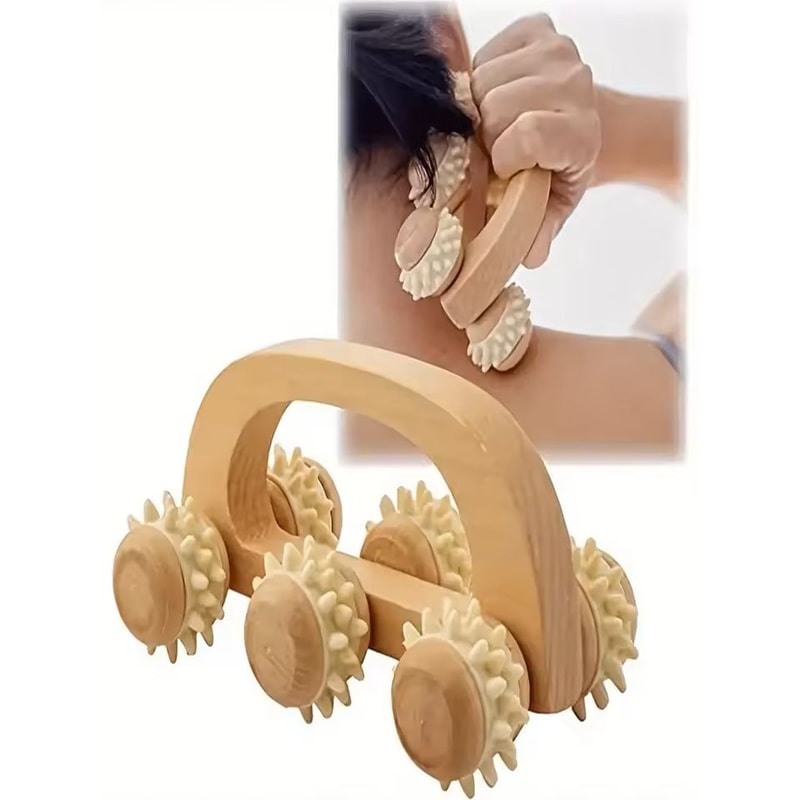 Wooden Deep Tissue Massage Roller 4