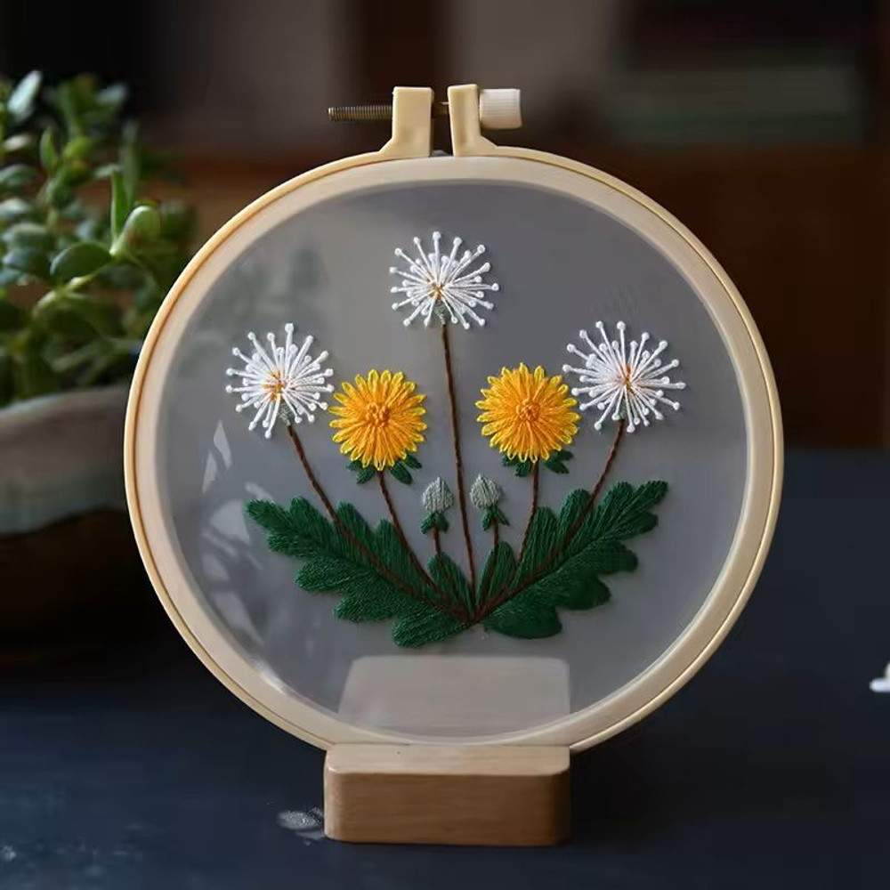 Beginner Floral Embroidery Kit With Pattern 18
