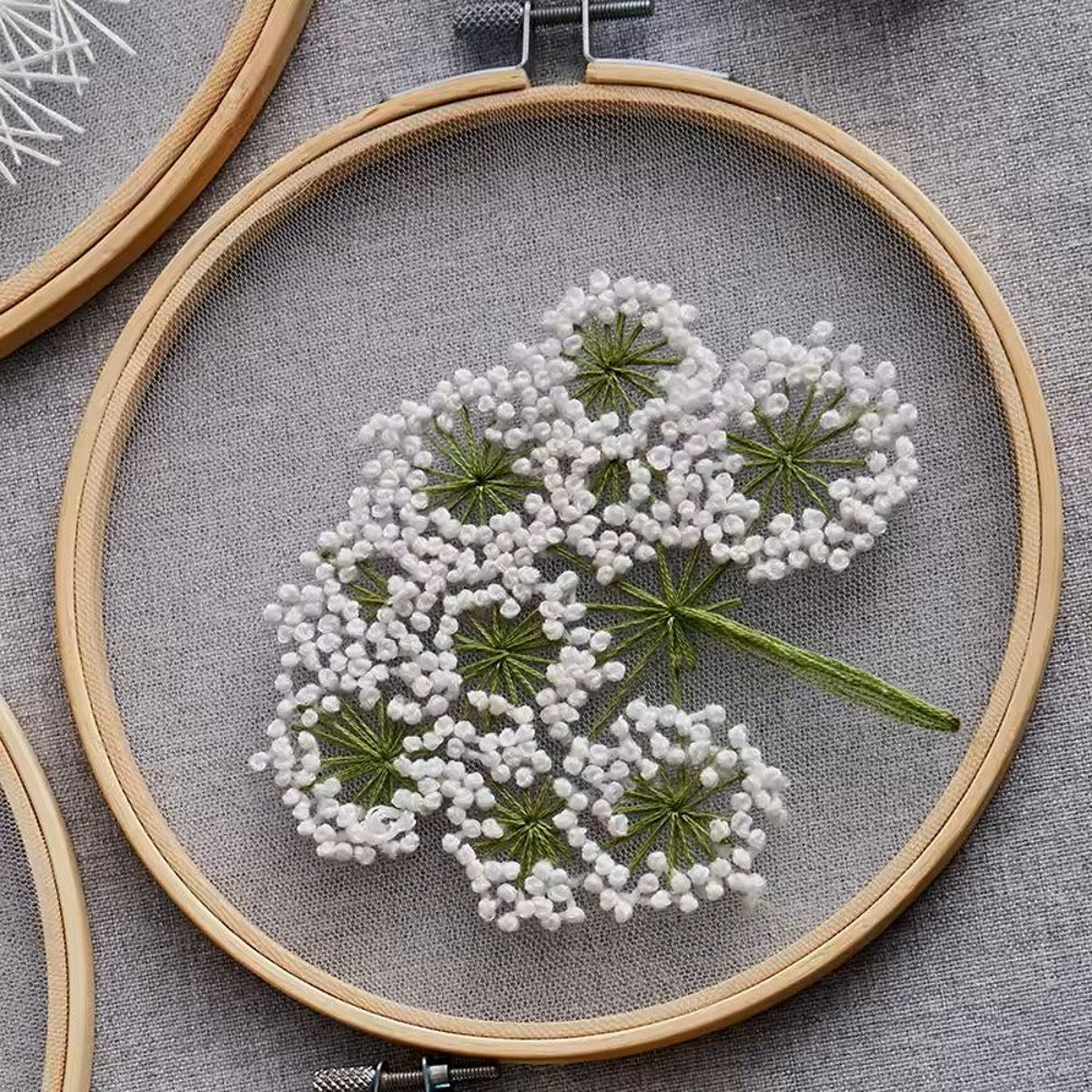 Beginner Floral Embroidery Kit With Pattern 10
