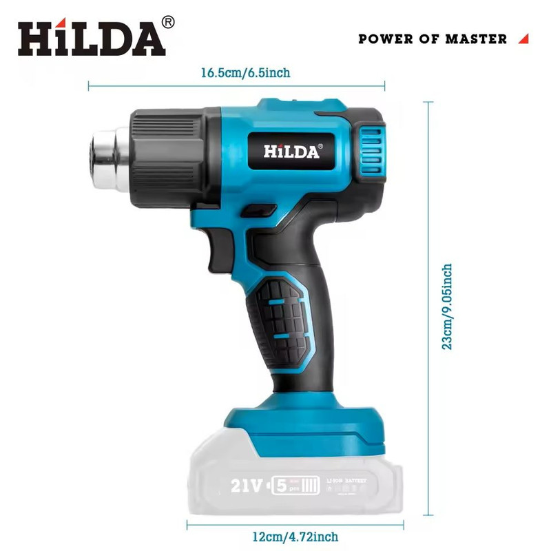 Cordless Handheld Heat Gun For Makita Battery With Nozzles 4