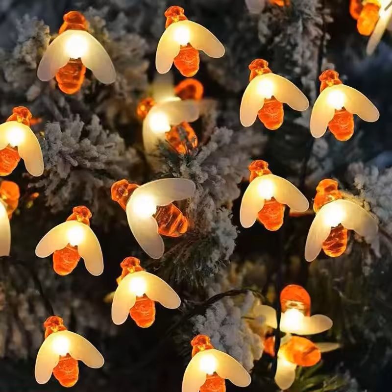 Solar Honey Bee String Lights For Garden And Outdoor Decoration 4