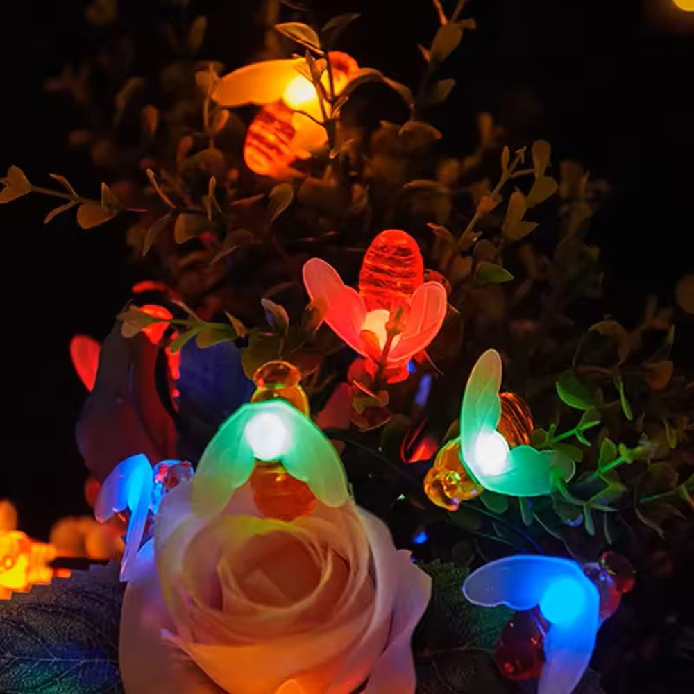 Solar Honey Bee String Lights For Garden And Outdoor Decoration 7