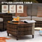 Outdoor Patio Furniture Set With Half Moon Sofa And Coffee Table Options 5