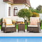 Outdoor Patio Furniture Set With Half Moon Sofa And Coffee Table Options 6