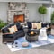 Outdoor Patio Furniture Set With Half Moon Sofa And Coffee Table Options 9