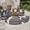 Outdoor Patio Furniture Set With Half Moon Sofa And Coffee Table Options 11