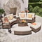 Outdoor Patio Furniture Set With Half Moon Sofa And Coffee Table Options 12