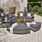 Outdoor Patio Furniture Set With Half Moon Sofa And Coffee Table Options 13