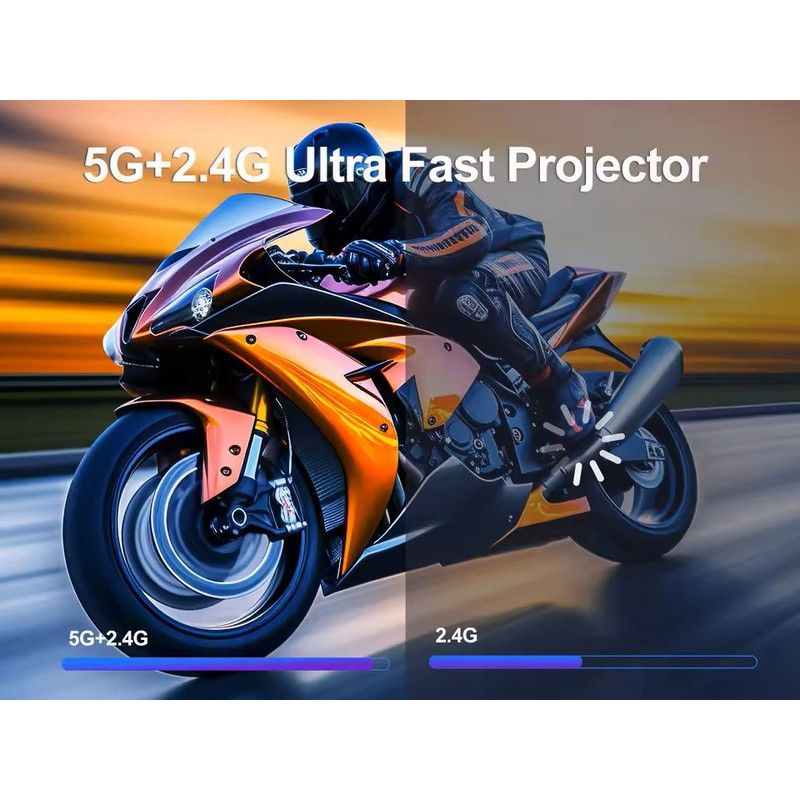 Wireless Home Projector With WiFi And Screen Mirroring 5