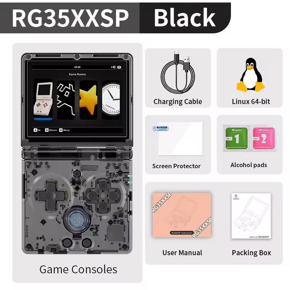 RG35XXSP Flip Handheld Gaming Console With WiFi And HDMI Output 0