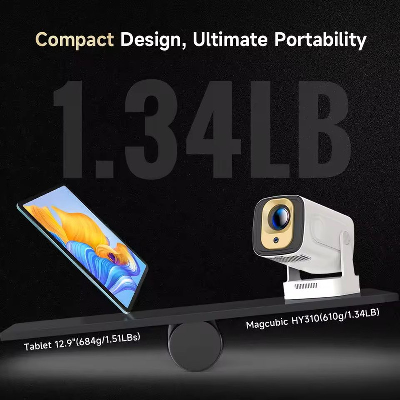 HY310 Smart Outdoor Movie Projector With Auto Focus And 4K Support 0