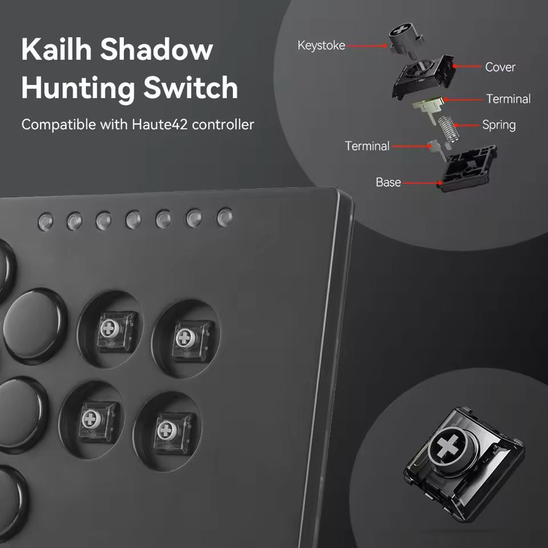 Kailh Low Profile Shadow Hunting Switch Silent Linear 20mm Travel For Hitbox Mechanical Keyboards 2