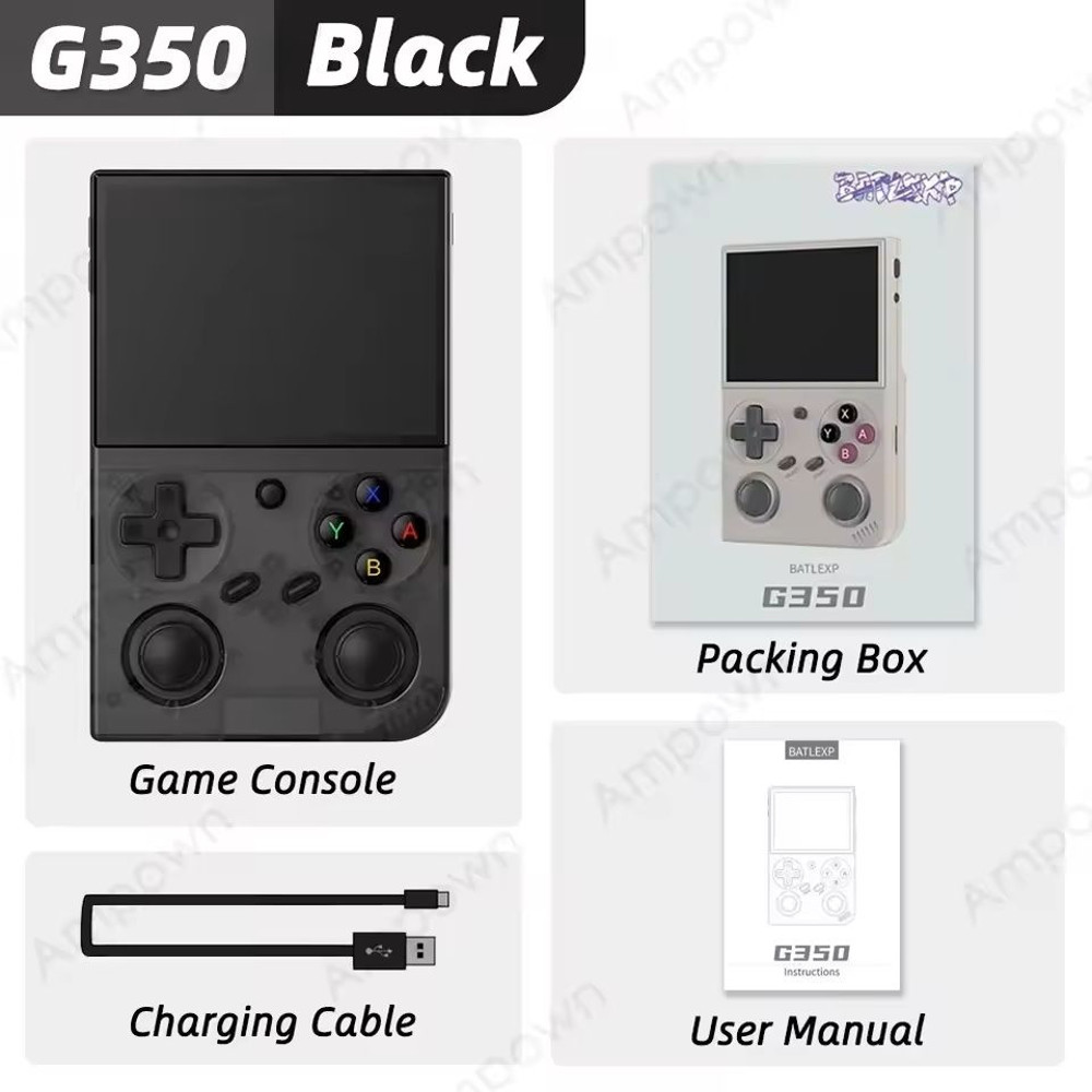 G350 Handheld Retro Gaming Console Dual Joystick Vibration Linux System 1