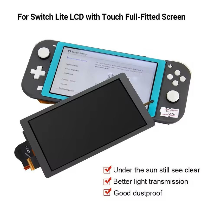 2in1 LCD And Touch Screen Replacement For Switch Lite Full Assembly Kit 6