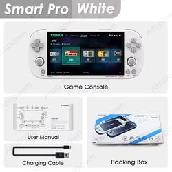 smart pro retro handheld game console – 4.96in ips display with rgb joystick lights