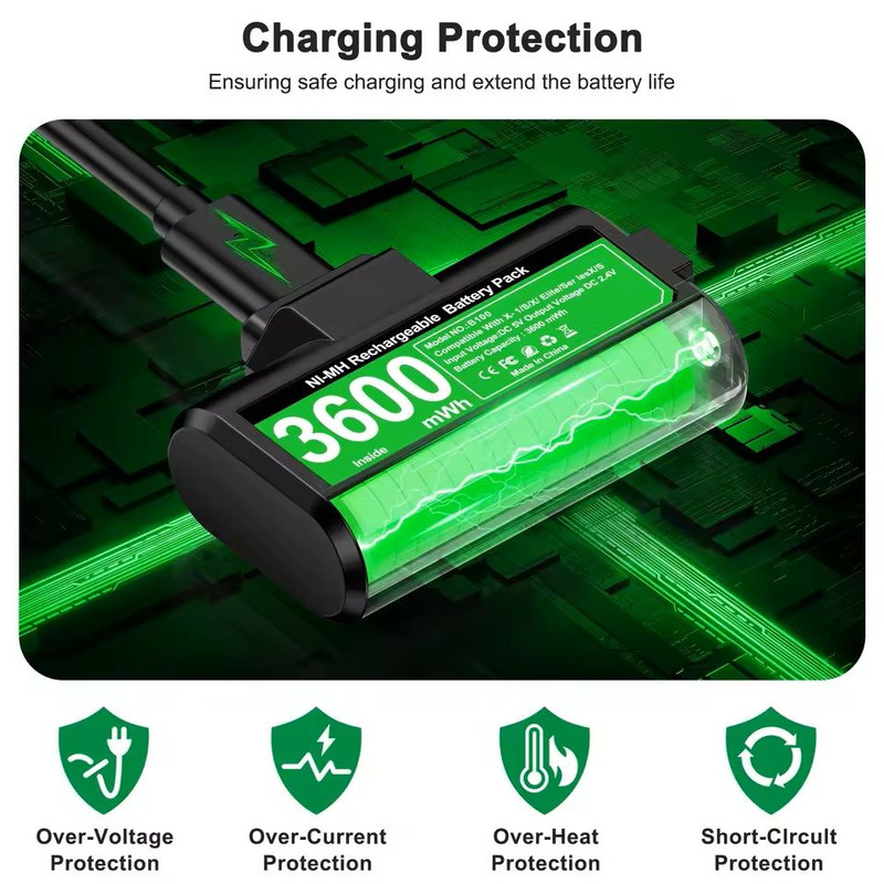 Rechargeable 2Pack Battery Set With Charging Cable For Xbox Series XS And Xbox One 2