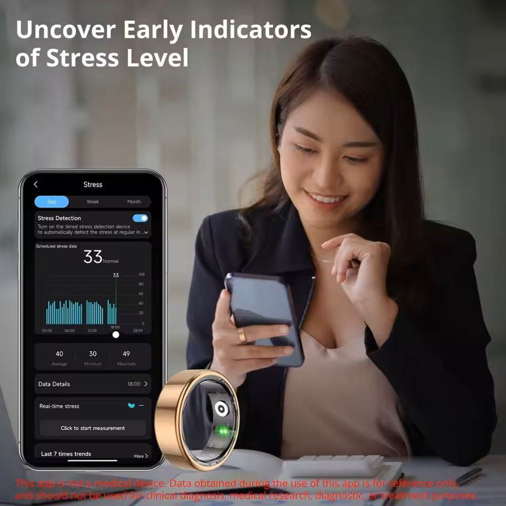 Smart Ring With Charging Case And 39 Day Battery Life Waterproof Health Monitor 2