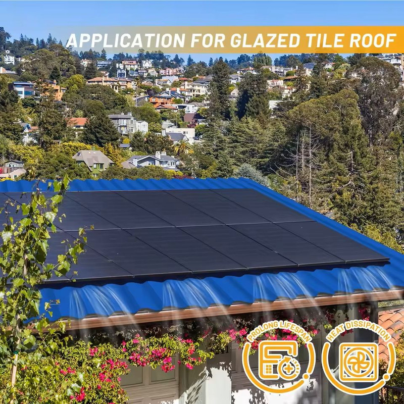 Solar Panel Mounting Bracket Kit With Mini Rails And Rubber Pads For Shingle And Slate Roofs 1