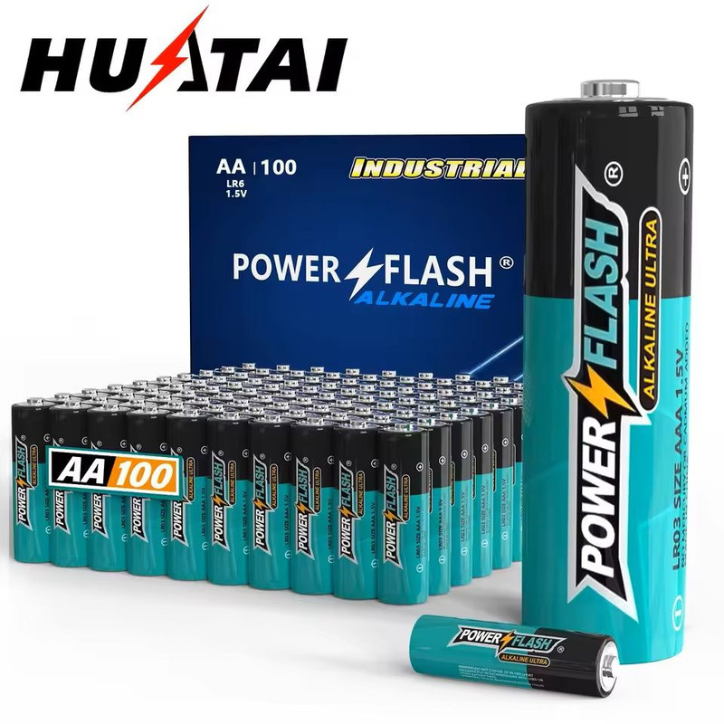 100 Pack AA Alkaline Batteries Long Lasting Power For Home And Work 0