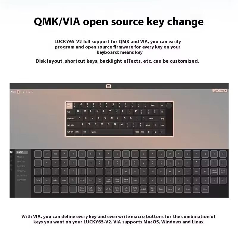 Aluminum Mechanical Keyboard Kit With RGB Wireless Bluetooth And Gasket Mount 7