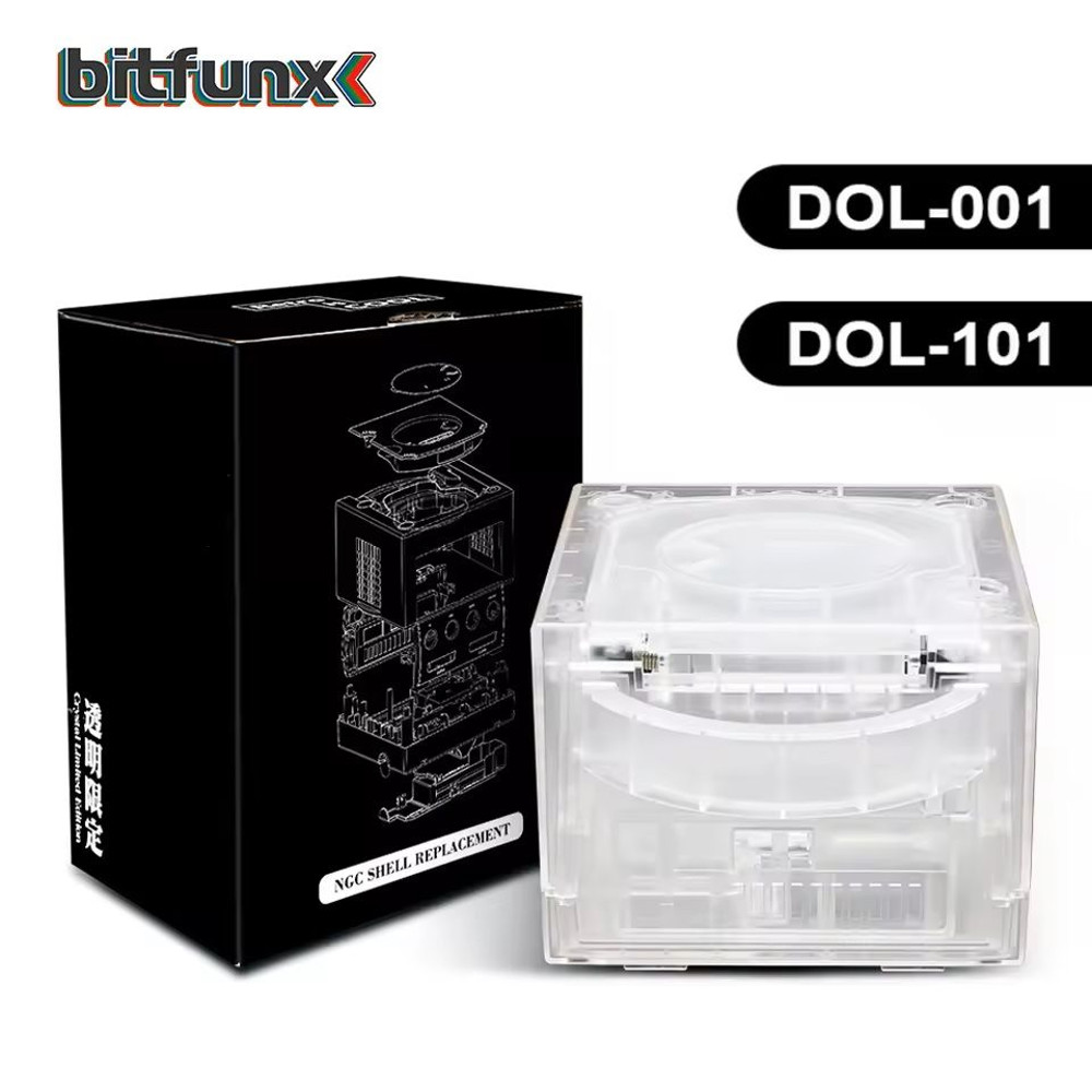 Transparent Replacement Shell For GameCube Console Clear NGC Case Housing Kit 8