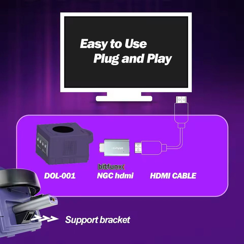 HDMI Video Adapter For GameCube Console Digital AV GC2HDMI Converter For DOL001 1