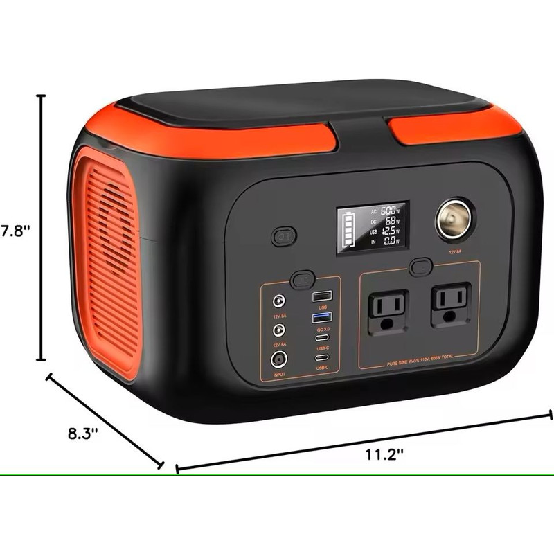 Portable Power Station With AC Outlets 200W 300W 600W Solar Generator For Camping And Home Backu 1