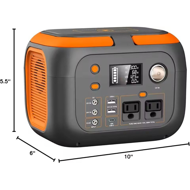 Portable Power Station With AC Outlets 200W 300W 600W Solar Generator For Camping And Home Backu 7