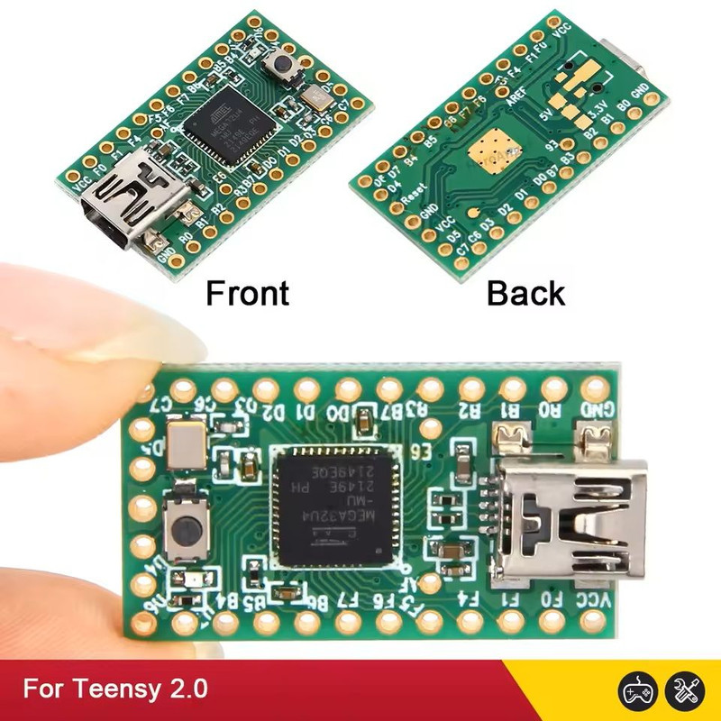 USB AVR Development Board With AT90USB1286 Chip Keyboard Mouse Emulation Compatible 5