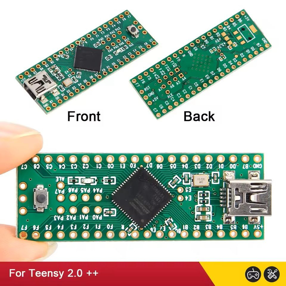 USB AVR Development Board With AT90USB1286 Chip Keyboard Mouse Emulation Compatible 7