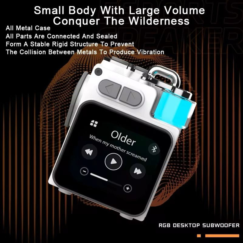 LED Display Wireless Mechanical Speaker With RGB Subwoofer Alarm Clock 6